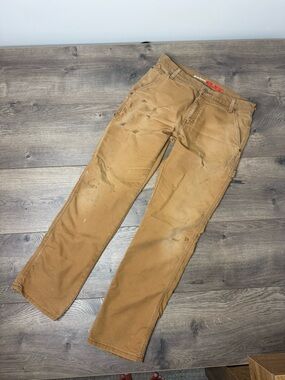 Dickies distressed Tan Work Pants with FLEX Waistband 32x34